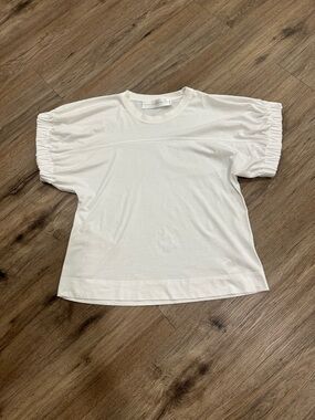 Victoria Beckham White Short Sleeve Crewneck Tee